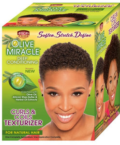African Pride Olive Miracle Deep Conditioning Curls & Coils Texturizer for Natural Hair