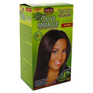 African Pride Olive Miracle Deep Conditioning No-Lye Relaxer Touch-Up Super