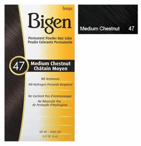 Bigen Permanent Powder Hair Color #47, Medium Chestnut