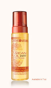 Crème of Nature with Argan Oil from Morocco Style & Shine Foaming Mousse