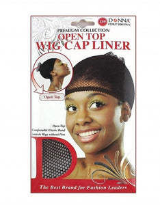 Donna Open Top Wig Cap Liner Brown