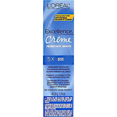 L'Oreal Technique Excellence Crème Resistant Grays 5X Medium Brown