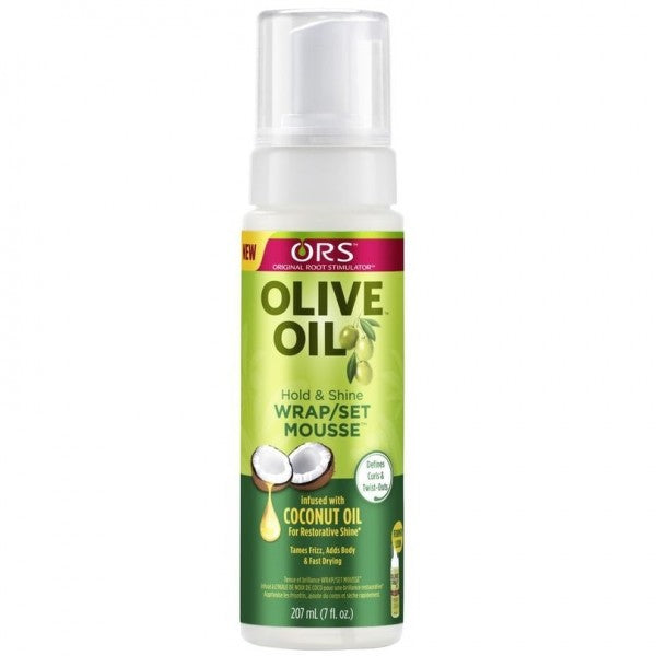 ORS Olive Oil Hold & Shine Wrap/Set Mousse Infused with Coconut Oil