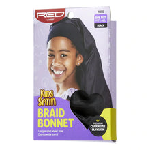 Load image into Gallery viewer, Red by Kiss Kids Satin Braid Bonnet
