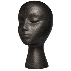 Diane Mannequin Styrofoam Head Black