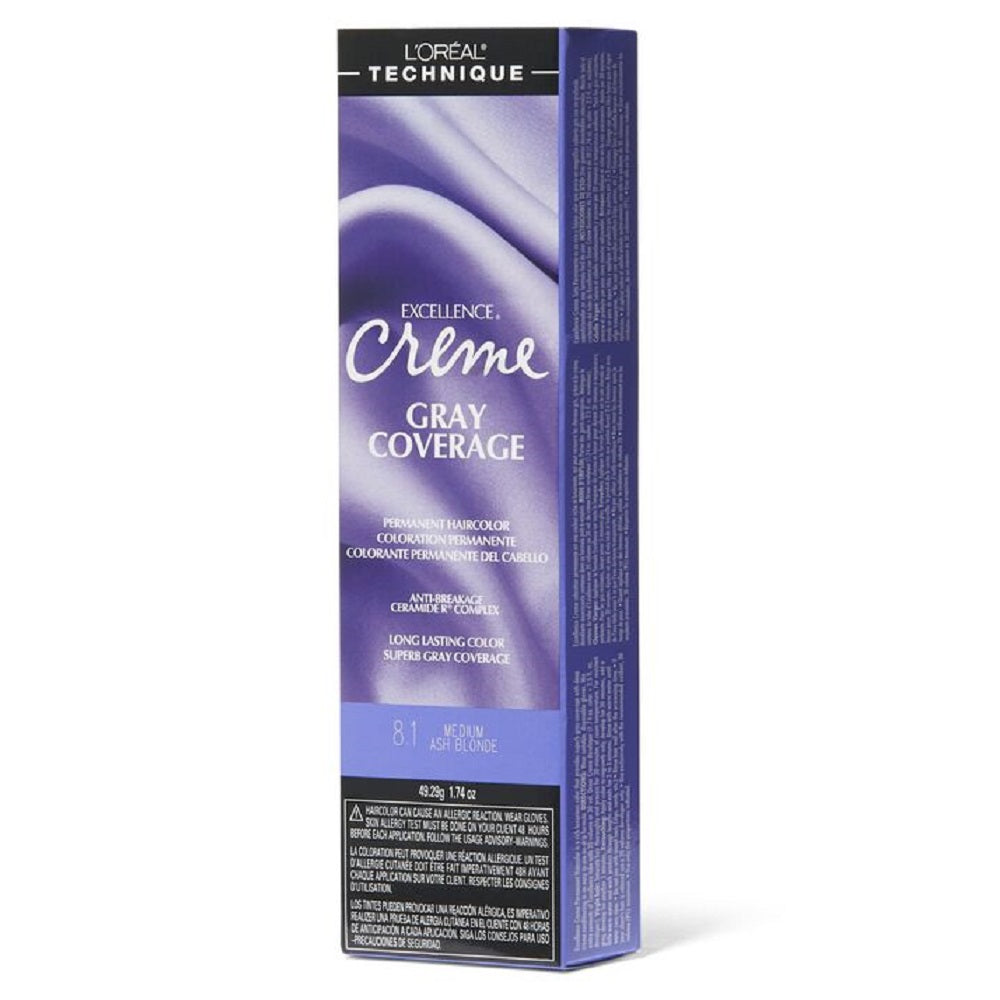 L'Oreal Technique Excellence Crème Gray Coverage 8.1 Medium Ash Blonde
