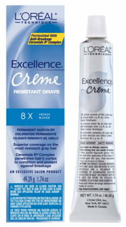 L'Oreal Excellence Creme Resistant Grays Medium Blonde 8X